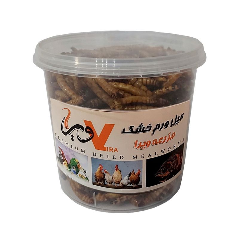 غذای خشک حیوانات مزرعه ویرا مدل سوپر کرم میل ورم خشک شده کد pro6 وزن 170 گرم